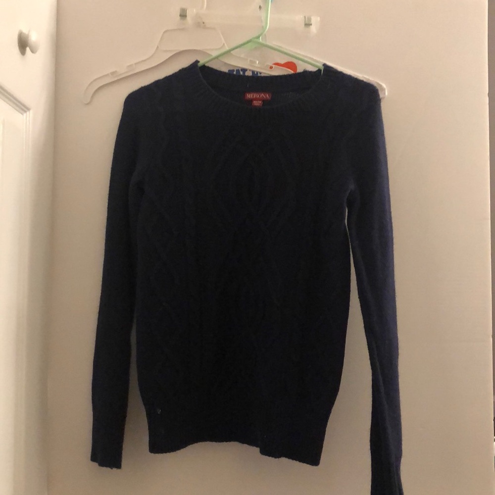 navy sweater